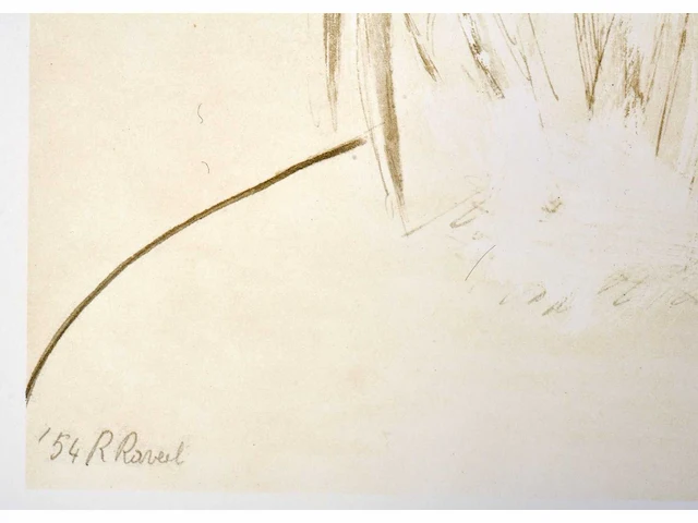 Roger raveel - mens en boom - offset - afbeelding 3 van  5