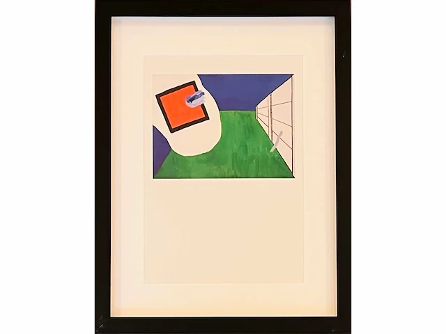 Roger raveel - muur en grasveld - offset - afbeelding 5 van  5