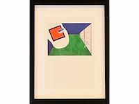 Roger raveel - muur en grasveld - offset - afbeelding 5 van  5