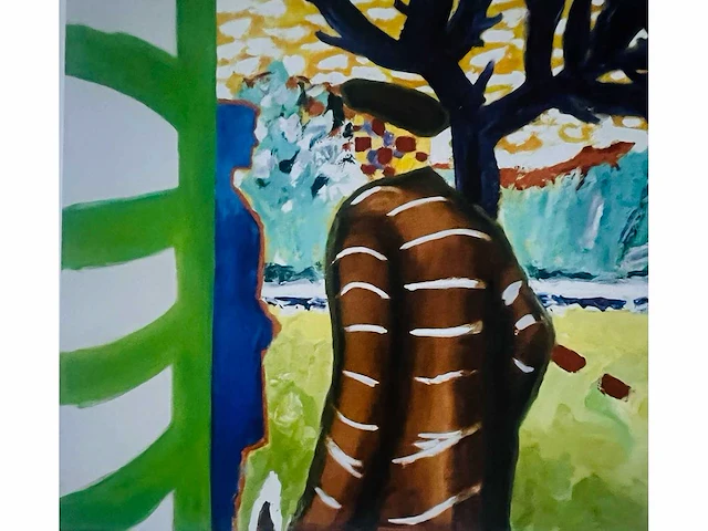 Roger raveel - ontmoeting met het blauw van de vrouw - offset - afbeelding 5 van  11