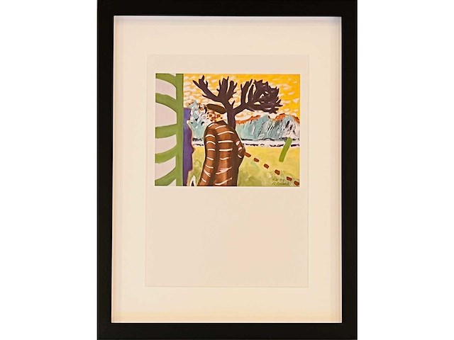 Roger raveel - ontmoeting met het blauw van de vrouw - offset - afbeelding 2 van  11