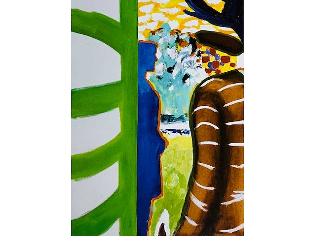 Roger raveel - ontmoeting met het blauw van de vrouw - offset - afbeelding 1 van  11