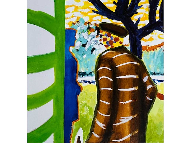 Roger raveel - ontmoeting met het blauw van de vrouw - offset - afbeelding 4 van  11