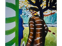 Roger raveel - ontmoeting met het blauw van de vrouw - offset - afbeelding 5 van  11