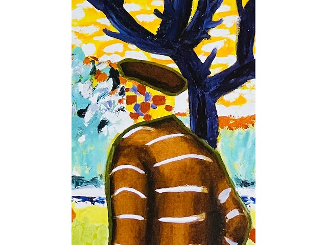 Roger raveel - ontmoeting met het blauw van de vrouw - offset - afbeelding 6 van  11