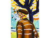 Roger raveel - ontmoeting met het blauw van de vrouw - offset - afbeelding 6 van  11