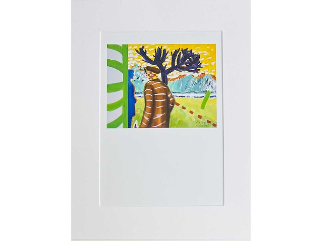 Roger raveel - ontmoeting met het blauw van de vrouw - offset - afbeelding 9 van  11