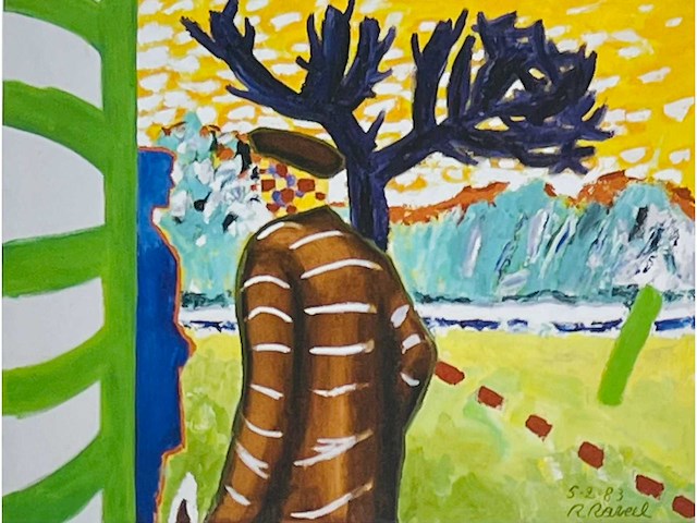 Roger raveel - ontmoeting met het blauw van de vrouw - offset - afbeelding 10 van  11