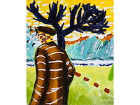 Roger raveel - ontmoeting met het blauw van de vrouw - offset - afbeelding 11 van  11