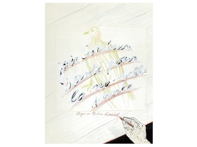 Roger raveel - originele aquarel - afbeelding 1 van  1