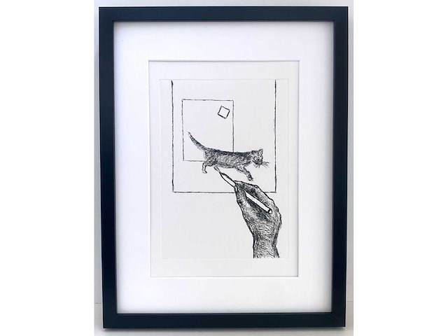 Roger raveel - oscar en de blijde dood - ets - afbeelding 1 van  8