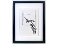 Roger raveel - oscar en de blijde dood - ets - afbeelding 1 van  8