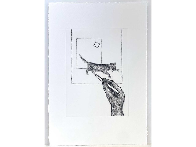 Roger raveel - oscar en de blijde dood - ets - afbeelding 3 van  8