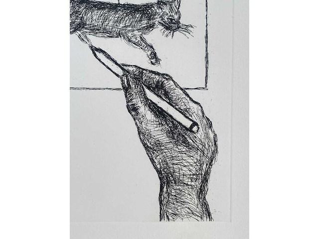 Roger raveel - oscar en de blijde dood - ets - afbeelding 4 van  8