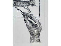 Roger raveel - oscar en de blijde dood - ets - afbeelding 4 van  8