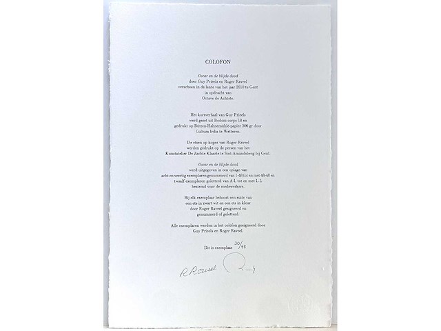 Roger raveel - oscar en de blijde dood - ets - afbeelding 7 van  8