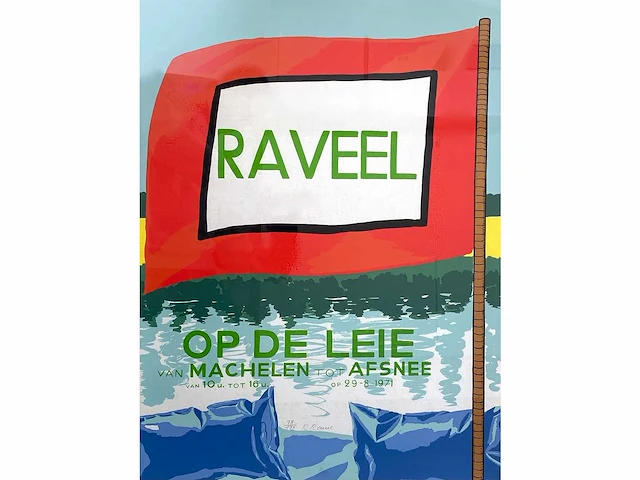 Roger raveel - raveel op de leie - zeefdruk - afbeelding 1 van  10