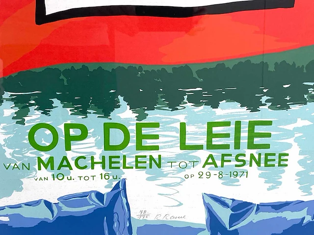 Roger raveel - raveel op de leie - zeefdruk - afbeelding 6 van  10
