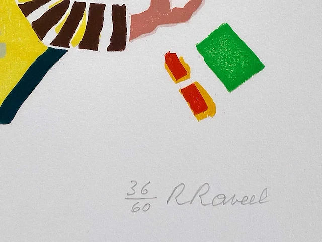 Roger raveel - thuis - kleurenhoutsnede - afbeelding 3 van  7