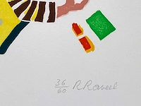 Roger raveel - thuis - kleurenhoutsnede - afbeelding 3 van  7