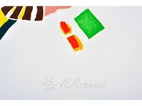 Roger raveel - thuis - kleurenhoutsnede - afbeelding 4 van  9