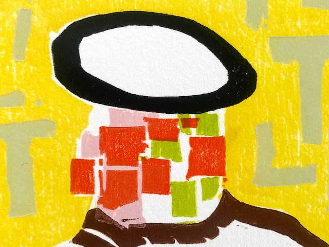 Roger raveel - thuis - kleurenhoutsnede - afbeelding 8 van  11