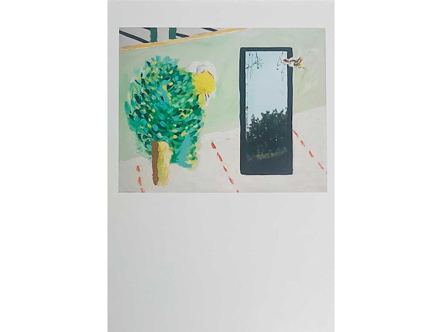 Roger raveel - tuin met spiegel - offset - afbeelding 1 van  5