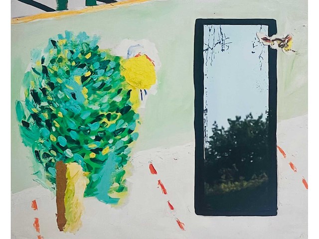 Roger raveel - tuin met spiegel - offset - afbeelding 3 van  5