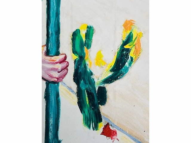 Roger raveel - vader plant een boompje in de witte ruimte van de aarde - offset - afbeelding 7 van  8