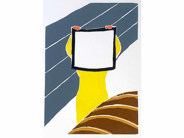 Roger raveel - witte magie - houtsnede - afbeelding 1 van  5