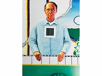Roger raveel - zelfportret met karretje - offset - afbeelding 1 van  7