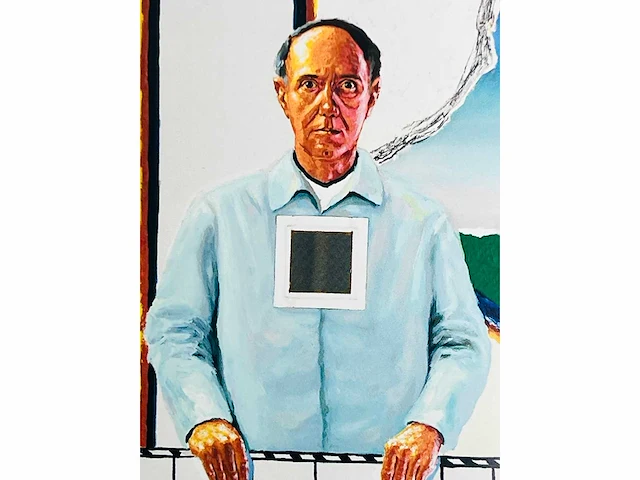 Roger raveel - zelfportret met karretje - offset - afbeelding 6 van  7