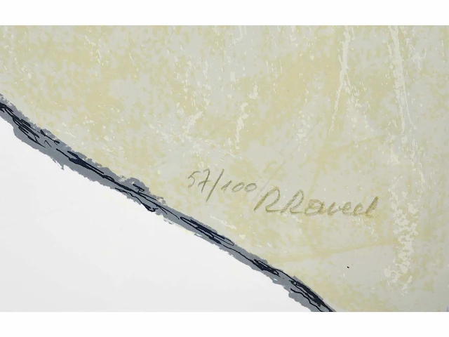 Roger raveel (1921 – 2013) - rood van liefde - zeefdruk - afbeelding 3 van  8