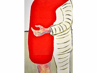Roger raveel (1921 – 2013) - rood van liefde - zeefdruk - afbeelding 5 van  8