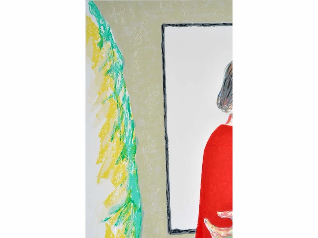Roger raveel (1921 – 2013) - rood van liefde - zeefdruk - afbeelding 7 van  8