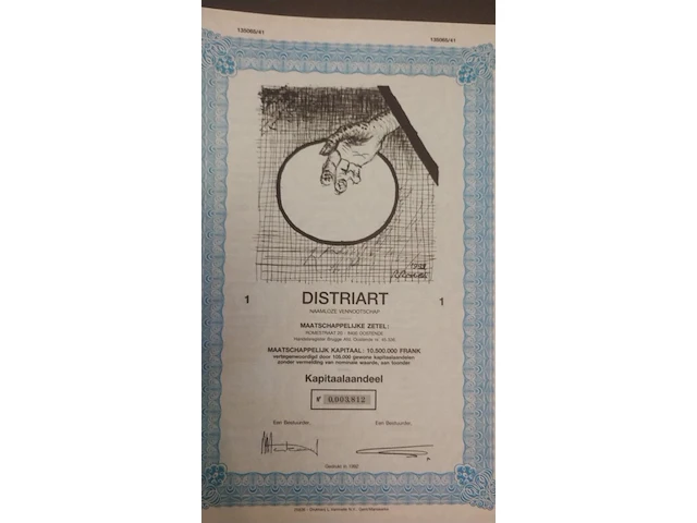Roger raveel aandeel distri art - afbeelding 1 van  3