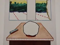 Roger raveel “ een leegte aan een venster met de verticale aanwezigheid” - afbeelding 3 van  6