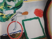 Roger raveel “fiets tegen een tuinmuur” - afbeelding 1 van  3