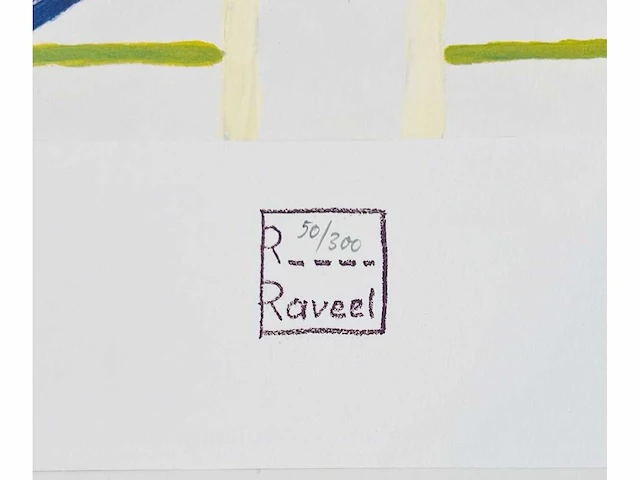 Roger raveel (machelen 1921-2013) met certificaat - ingelijst - afbeelding 6 van  6
