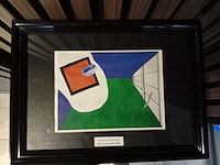 Roger raveel “muur met grasveld” - afbeelding 2 van  2