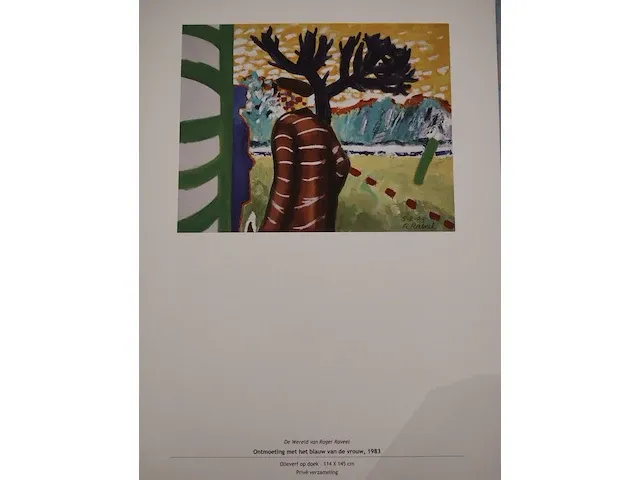 Roger raveel ontmoeting met het blaux van de vrouw 1983 - afbeelding 5 van  5