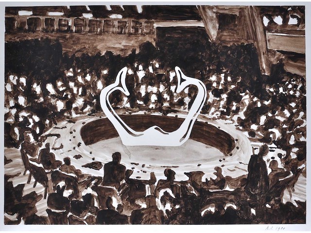 Roland sips - the gathering - aquarel - 1980 - afbeelding 1 van  12