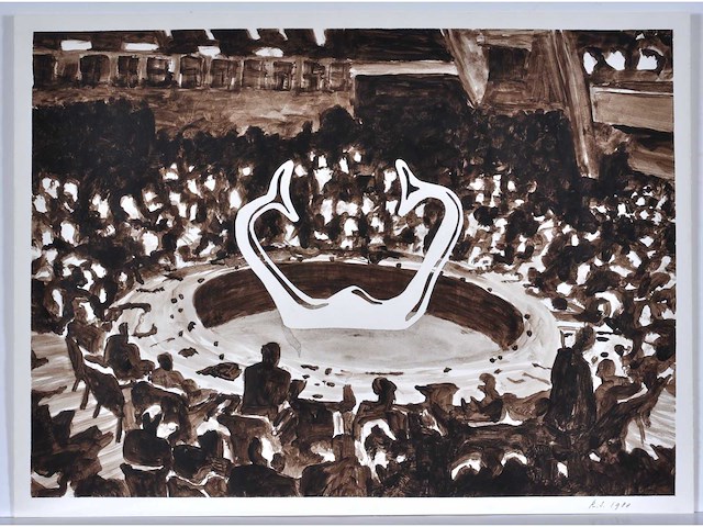 Roland sips - the gathering - aquarel - 1980 - afbeelding 5 van  12