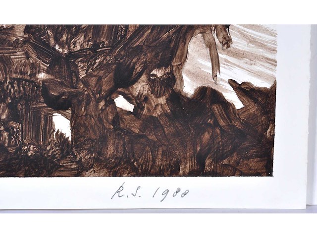 Roland sips - the gathering - aquarel - 1980 - afbeelding 6 van  12