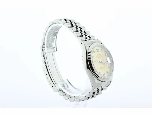 Rolex oyster perpetual datejust briljanten wijzerplaat,1991 - afbeelding 3 van  11