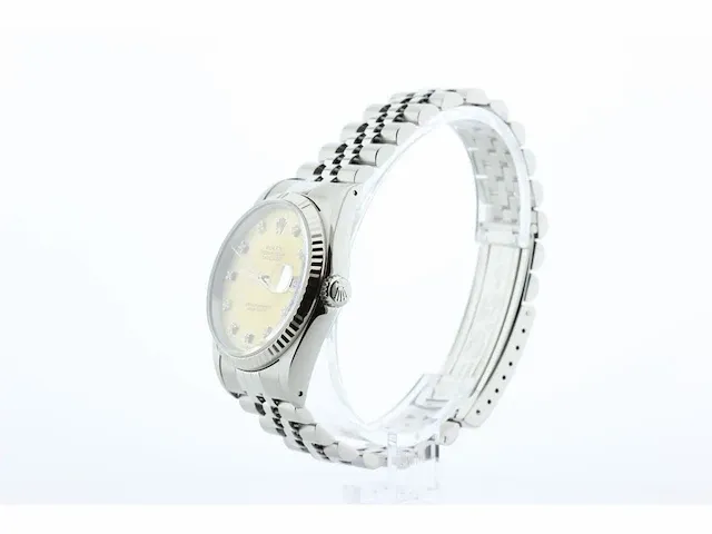 Rolex oyster perpetual datejust briljanten wijzerplaat,1991 - afbeelding 6 van  11