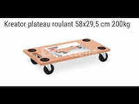 Rollend platform 200 kg kreator 58 x 29,5 cm - afbeelding 1 van  1