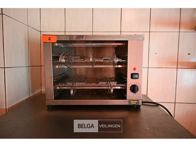 Roller grill met 5 tangen 47x25x35 - afbeelding 1 van  2