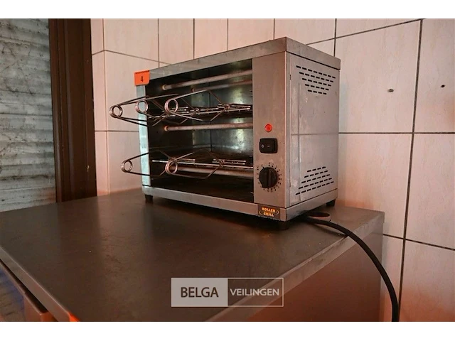Roller grill met 5 tangen 47x25x35 - afbeelding 2 van  2