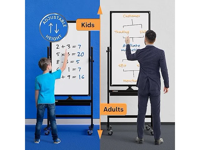 Rolling magnetisch whiteboard 60 x 120 cm - afbeelding 3 van  3